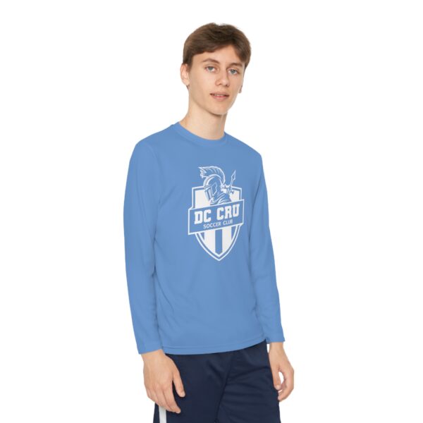 Youth CRU Soccer (12 Color Options / White) - Youth Long Sleeve Competitor Tee - Image 27