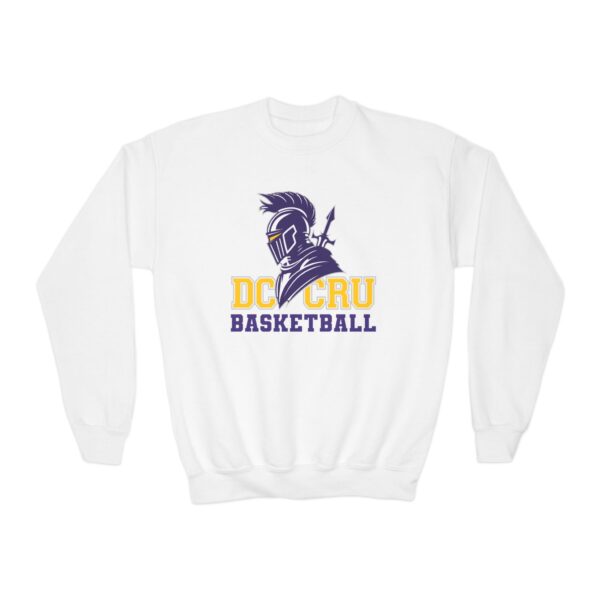 Youth CRU Basketball (3 Color Options / Purple) Youth Crewneck Sweatshirt