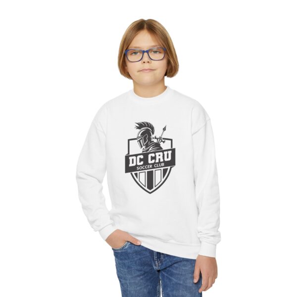 Youth CRU Soccer (Black Logo / 4 Color Options) Youth Crewneck Sweatshirt - Image 9