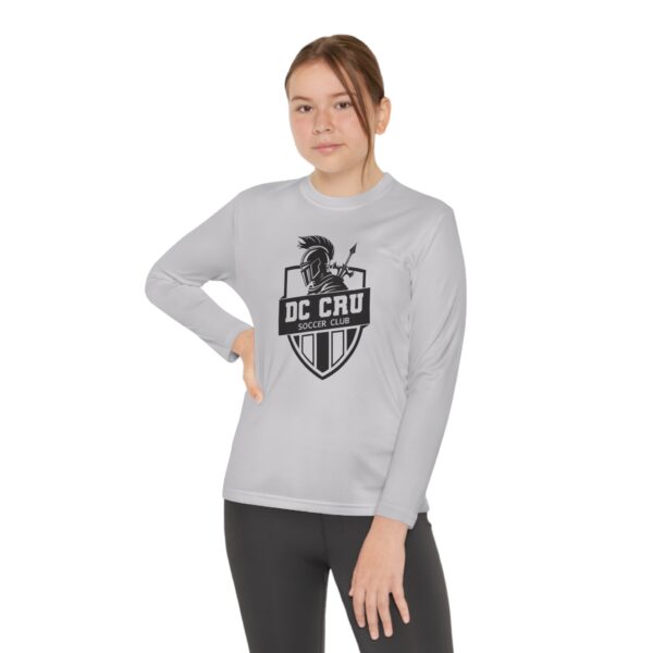 Youth CRU Soccer (Black Logo / 6 Color Options) - Youth Long Sleeve Competitor Tee - Image 8