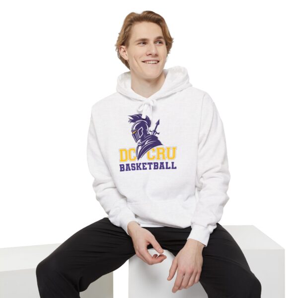 Adult CRU Basketball (4 Color Options / Purple) Unisex Garment-Dyed Hoodie - Image 5