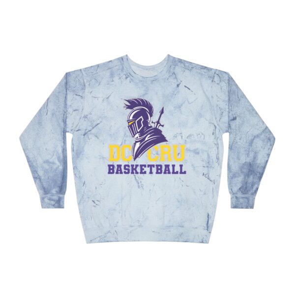 Adult CRU Basketball (4 Color Options / Purple) Unisex Color Blast Crewneck Sweatshirt - Image 5