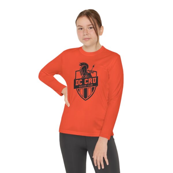 Youth CRU Soccer (Black Logo / 6 Color Options) - Youth Long Sleeve Competitor Tee - Image 12