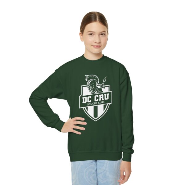 Youth CRU Soccer (White Logo / 9 Color Options) Youth Crewneck Sweatshirt - Image 29