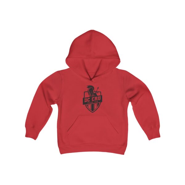 Youth CRU Soccer (Black logo / 9 Color Options) - Youth Heavy Blend Hooded Sweatshirt - Image 17