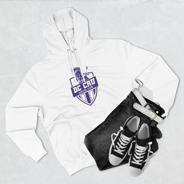 Adult CRU Soccer (4 Color Options / Purple Logo) - Three-Panel Fleece Hoodie - Image 3