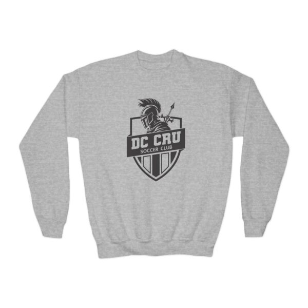 Youth CRU Soccer (Black Logo / 4 Color Options) Youth Crewneck Sweatshirt - Image 13