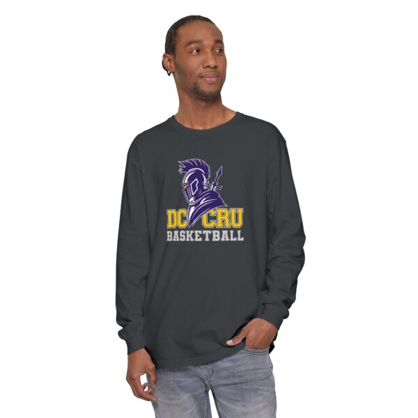 Adult CRU Basketball (11 Color Options / Gray) Unisex Garment-dyed Long Sleeve T-Shirt - Image 45