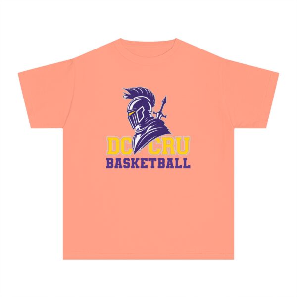 Youth CRU Basketball (9 Color Options / Purple) Youth Midweight Tee - Image 3