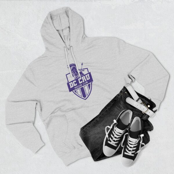 Adult CRU Soccer (4 Color Options / Purple Logo) - Three-Panel Fleece Hoodie - Image 9