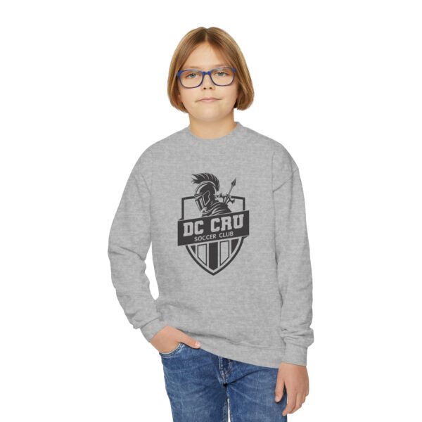 Youth CRU Soccer (Black Logo / 4 Color Options) Youth Crewneck Sweatshirt - Image 15