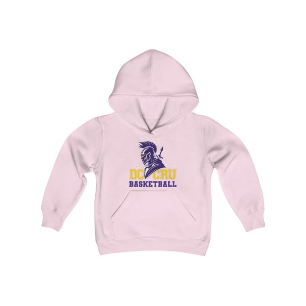 Youth CRU Basketball (6 Color Options / Purple) Youth Heavy Blend Hooded Sweatshirt - Image 5