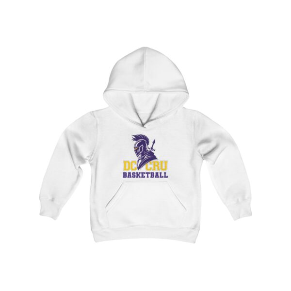 Youth CRU Basketball (6 Color Options / Purple) Youth Heavy Blend Hooded Sweatshirt