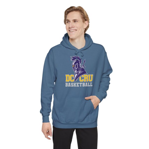 Adult CRU Basketball (5 Color Options / Gray) Unisex Garment-Dyed Hoodie - Image 7