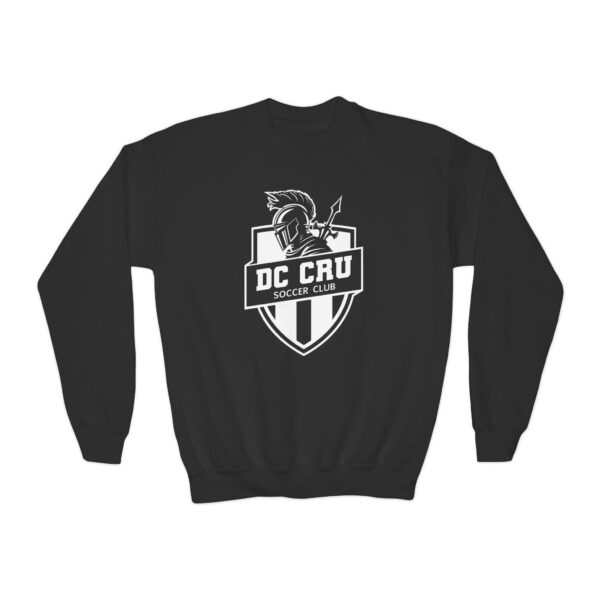 Youth CRU Soccer (White Logo / 9 Color Options) Youth Crewneck Sweatshirt - Image 7