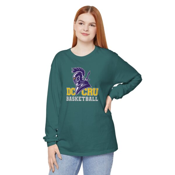 Adult CRU Basketball (11 Color Options / Gray) Unisex Garment-dyed Long Sleeve T-Shirt - Image 23