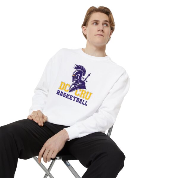 Adult CRU Basketball (6 Color Options / Purple) Unisex Garment-Dyed Sweatshirt - Image 4