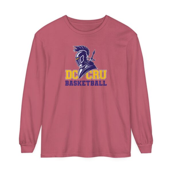 Adult CRU Basketball (9 Color Options / Purple) Unisex Garment-dyed Long Sleeve T-Shirt