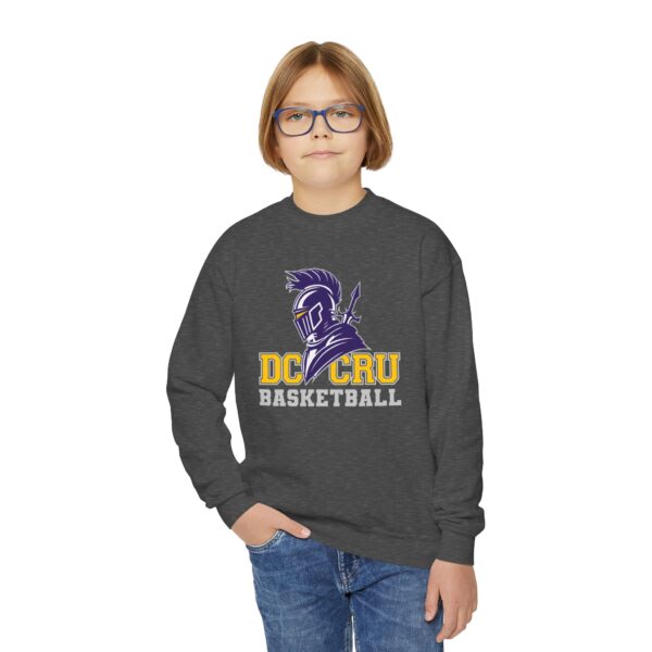 Youth CRU Basketball (4 Color Options / Gray) Youth Crewneck Sweatshirt