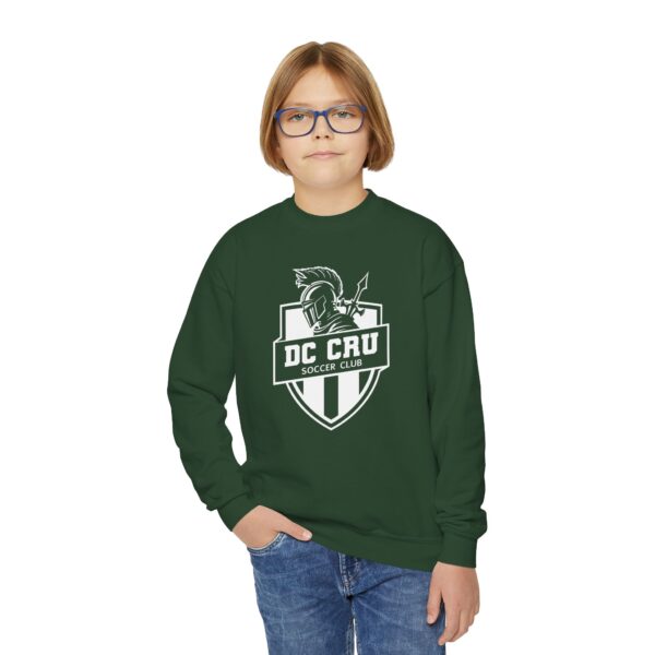 Youth CRU Soccer (White Logo / 9 Color Options) Youth Crewneck Sweatshirt - Image 27