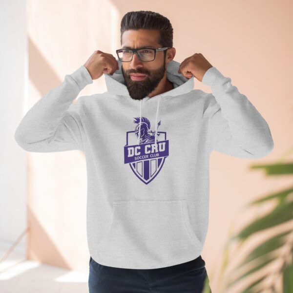 Adult CRU Soccer (4 Color Options / Purple Logo) - Three-Panel Fleece Hoodie - Image 11