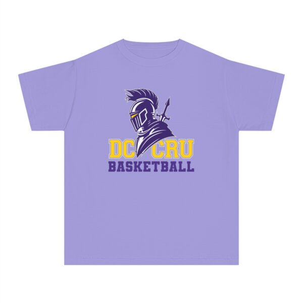 Youth CRU Basketball (9 Color Options / Purple) Youth Midweight Tee - Image 7