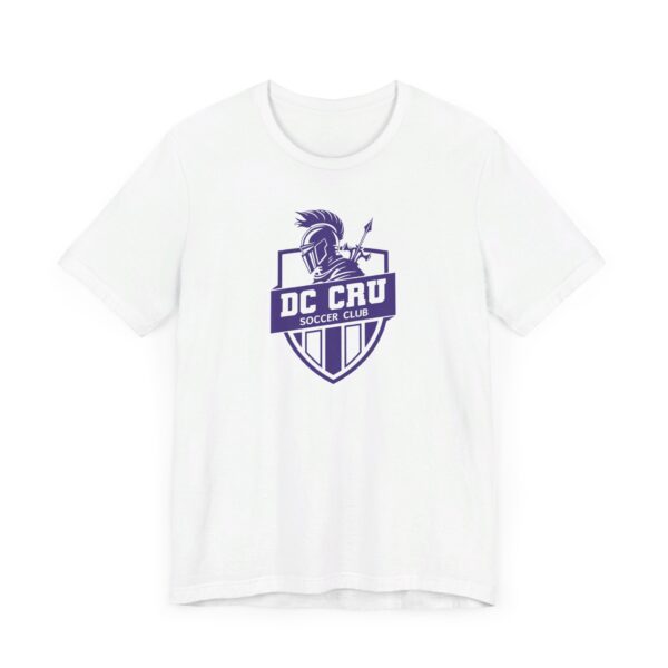 Adult CRU Soccer (Multi-Colored Logos / 11 Color Options) Jersey Short Sleeve Unisex Tee - Image 2