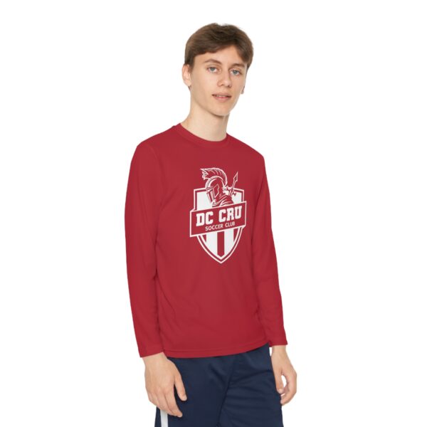 Youth CRU Soccer (12 Color Options / White) - Youth Long Sleeve Competitor Tee - Image 39