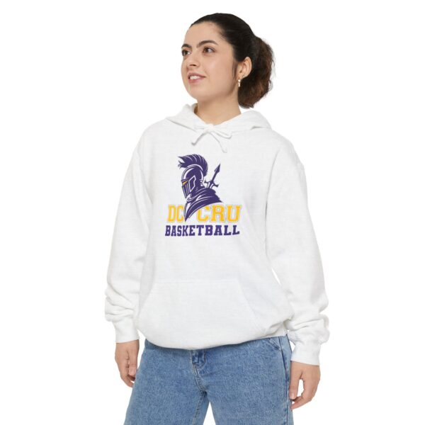 Adult CRU Basketball (4 Color Options / Purple) Unisex Garment-Dyed Hoodie - Image 2