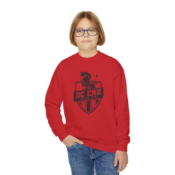 Youth CRU Soccer (Black Logo / 4 Color Options) Youth Crewneck Sweatshirt - Image 21