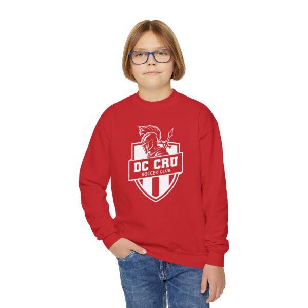 Youth CRU Soccer (White Logo / 9 Color Options) Youth Crewneck Sweatshirt - Image 51