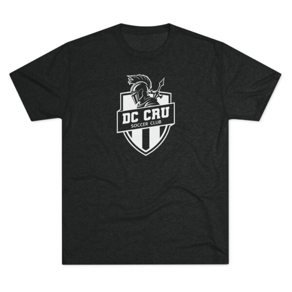 Adult CRU Soccer (7 Color Options / Black) Tri-Blend Crew Unisex Tee - Image 4