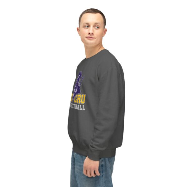 Adult CRU Basketball (4 Color Options / Gray) Unisex Lightweight Crewneck Sweatshirt - Image 8