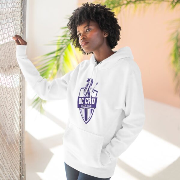 Adult CRU Soccer (4 Color Options / Purple Logo) - Three-Panel Fleece Hoodie - Image 6