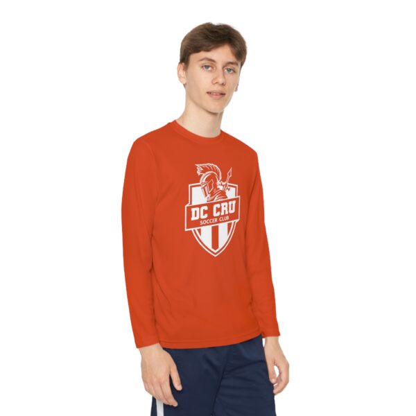 Youth CRU Soccer (12 Color Options / White) - Youth Long Sleeve Competitor Tee - Image 19