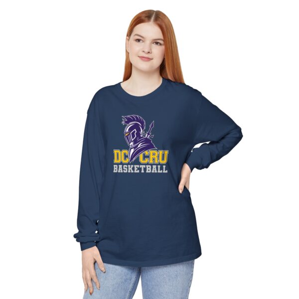 Adult CRU Basketball (11 Color Options / Gray) Unisex Garment-dyed Long Sleeve T-Shirt - Image 35