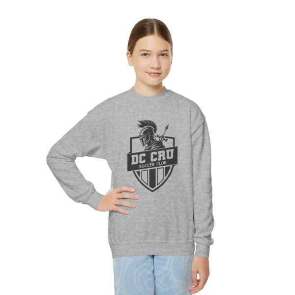 Youth CRU Soccer (Black Logo / 4 Color Options) Youth Crewneck Sweatshirt - Image 17