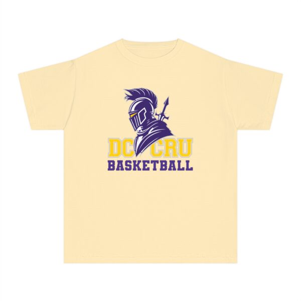 Youth CRU Basketball (9 Color Options / Purple) Youth Midweight Tee - Image 4