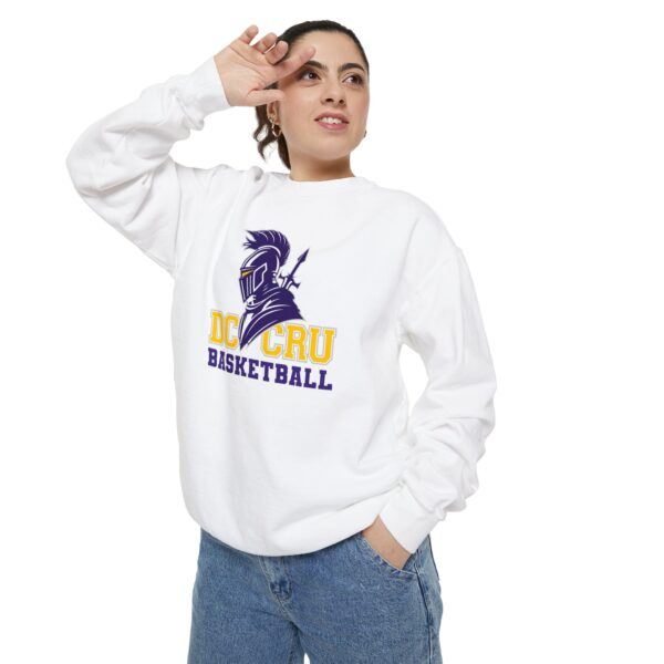 Adult CRU Basketball (6 Color Options / Purple) Unisex Garment-Dyed Sweatshirt - Image 5