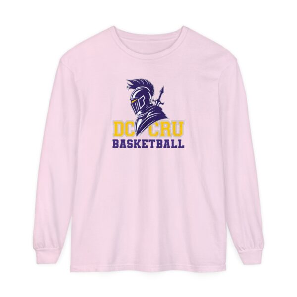 Adult CRU Basketball (9 Color Options / Purple) Unisex Garment-dyed Long Sleeve T-Shirt - Image 11