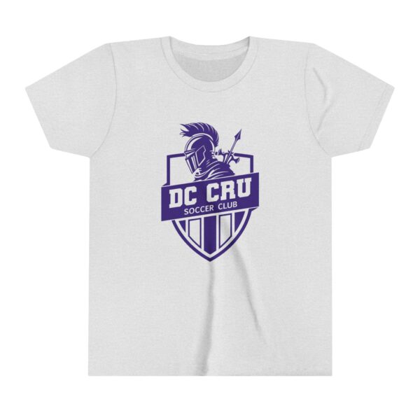 Youth CRU Soccer (Purple Logo / 6 Color Options) - Youth Short Sleeve Tee - Image 3