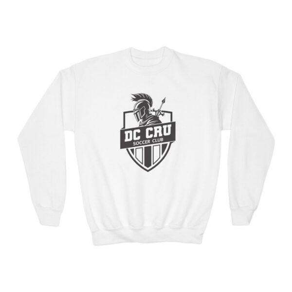 Youth CRU Soccer (Black Logo / 4 Color Options) Youth Crewneck Sweatshirt - Image 7