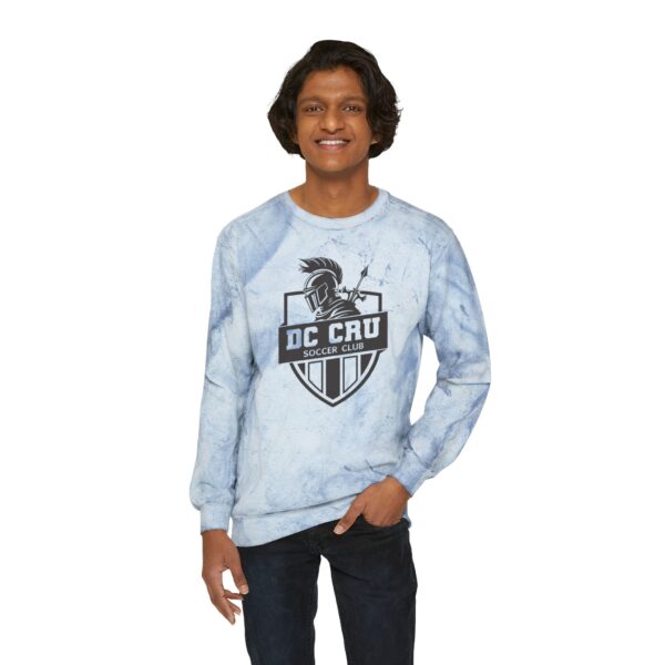 Adult CRU Soccer (Black Logo / 3 Color Options) - Unisex Color Blast Crewneck Sweatshirt - Image 9