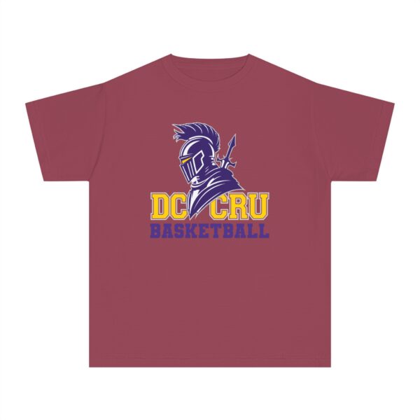 Youth CRU Basketball (9 Color Options / Purple) Youth Midweight Tee - Image 10