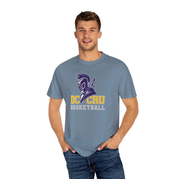 Adult CRU Basketball (14 Color Options / Gray) Unisex Garment-Dyed T-shirt - Image 4