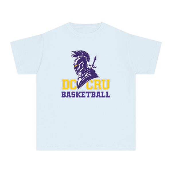 Youth CRU Basketball (9 Color Options / Purple) Youth Midweight Tee - Image 6