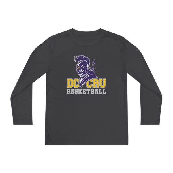 Youth CRU Basketball (7 Color Options / Gray) Youth Long Sleeve Competitor Tee